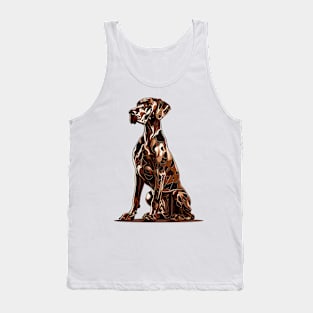 Valentine Great Dane Shaped Chocolate Tank Top